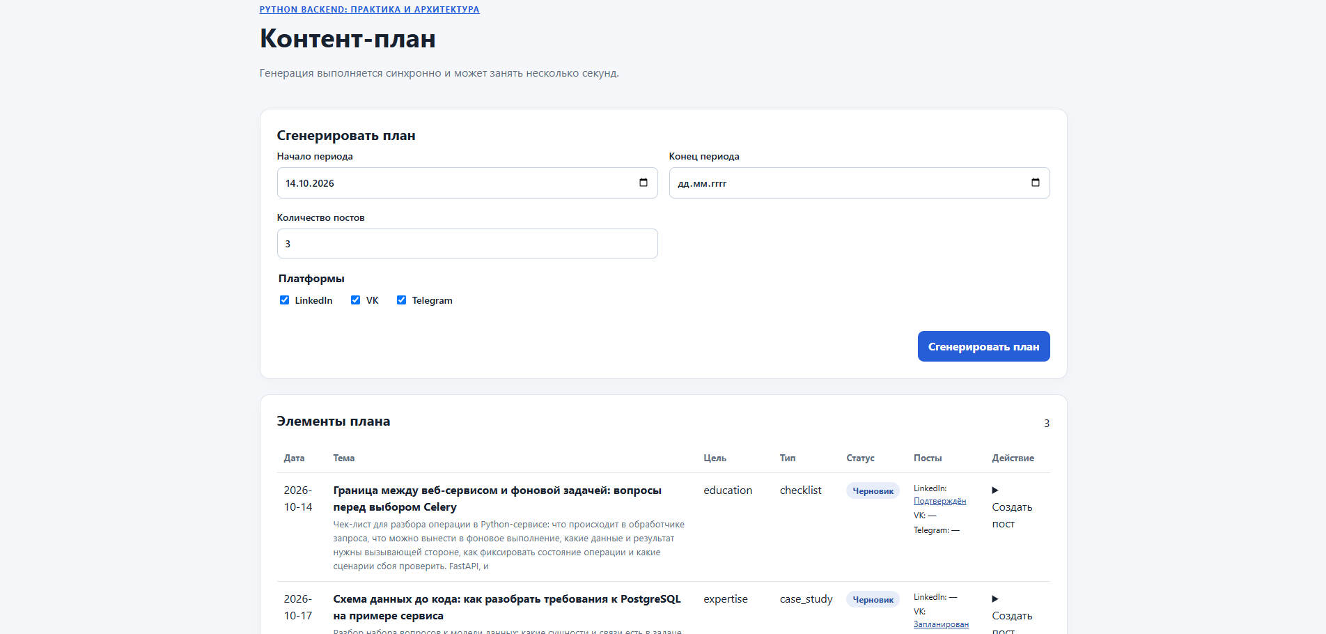 Контент-план